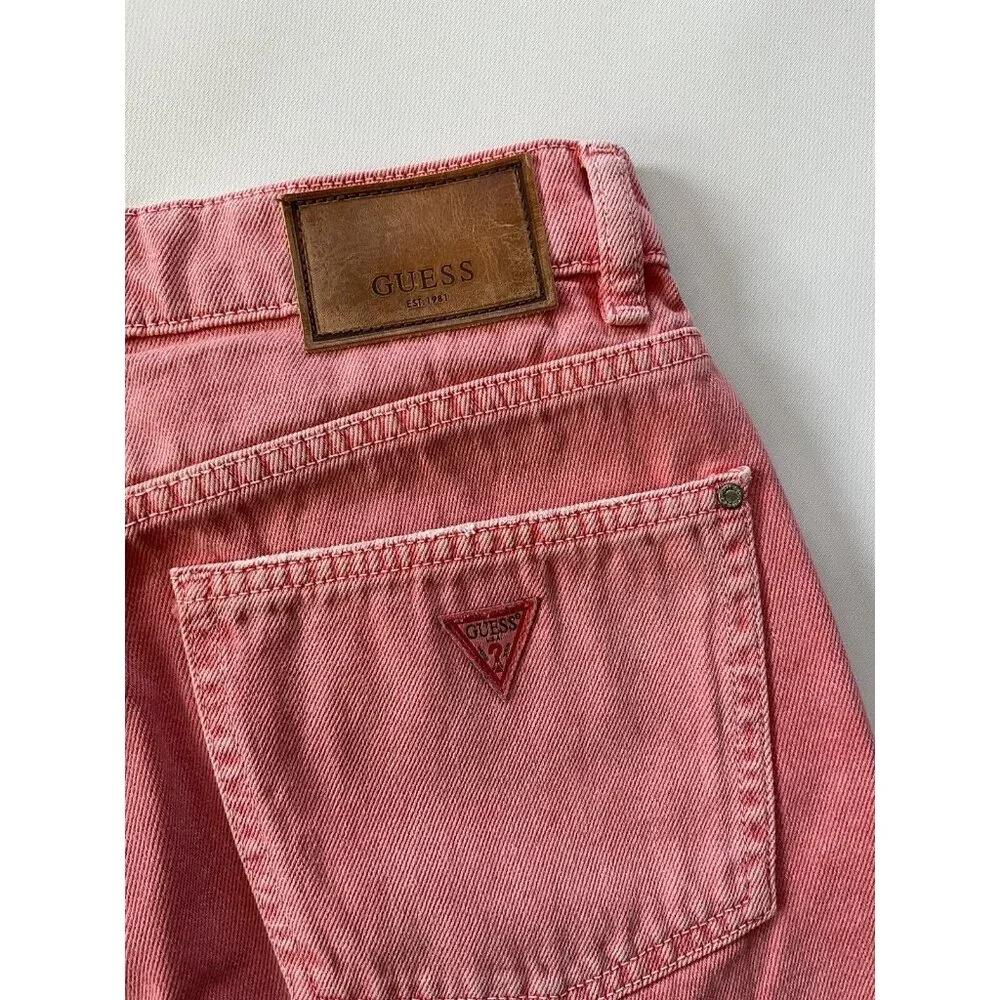 Guess Women’s Manila High Rise Short In Coral Size 31